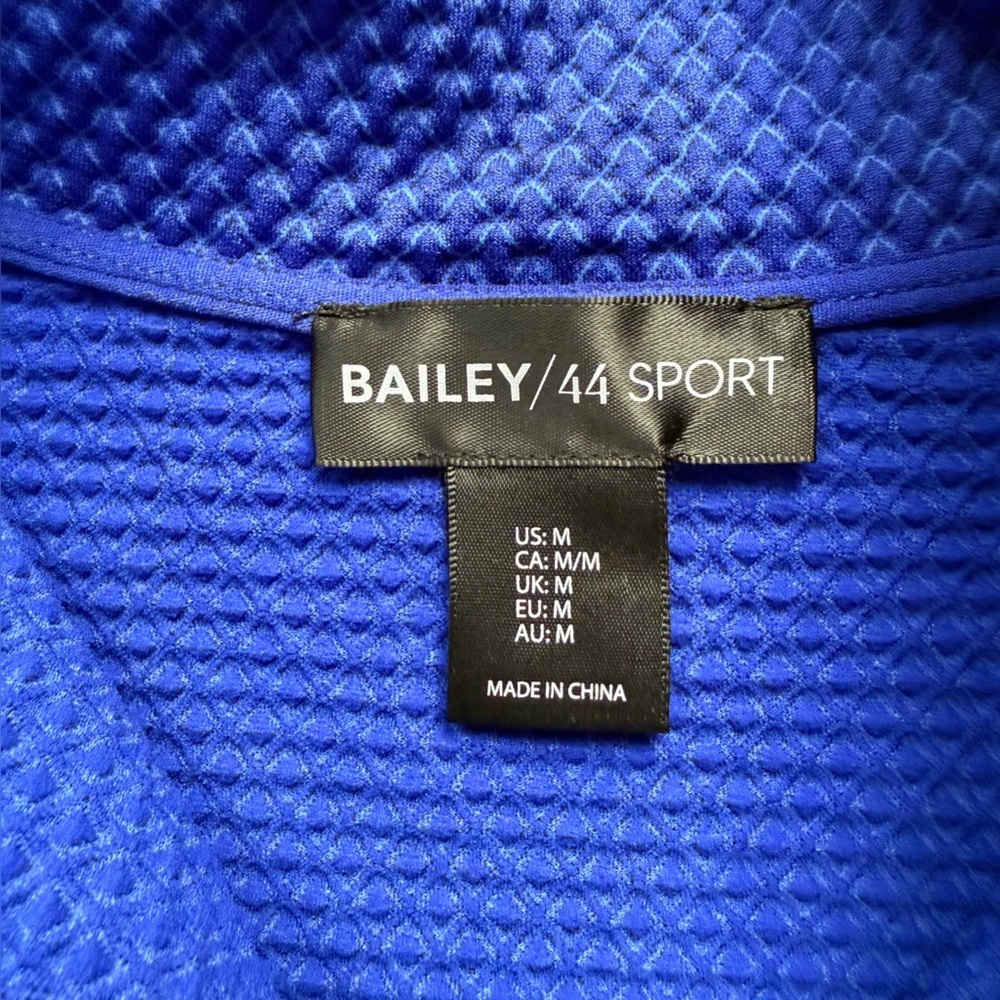 Bailey 44 Sport Royal Blue Textured Zip Jacket Women’s Medium Performance Knit - Picture 3 of 8
